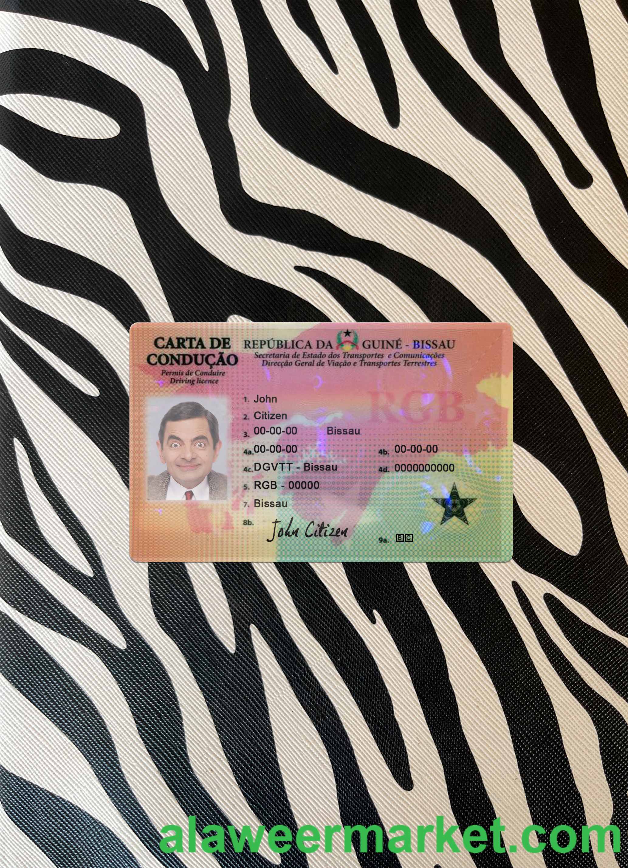 Guine-Bissau driving license photolook front